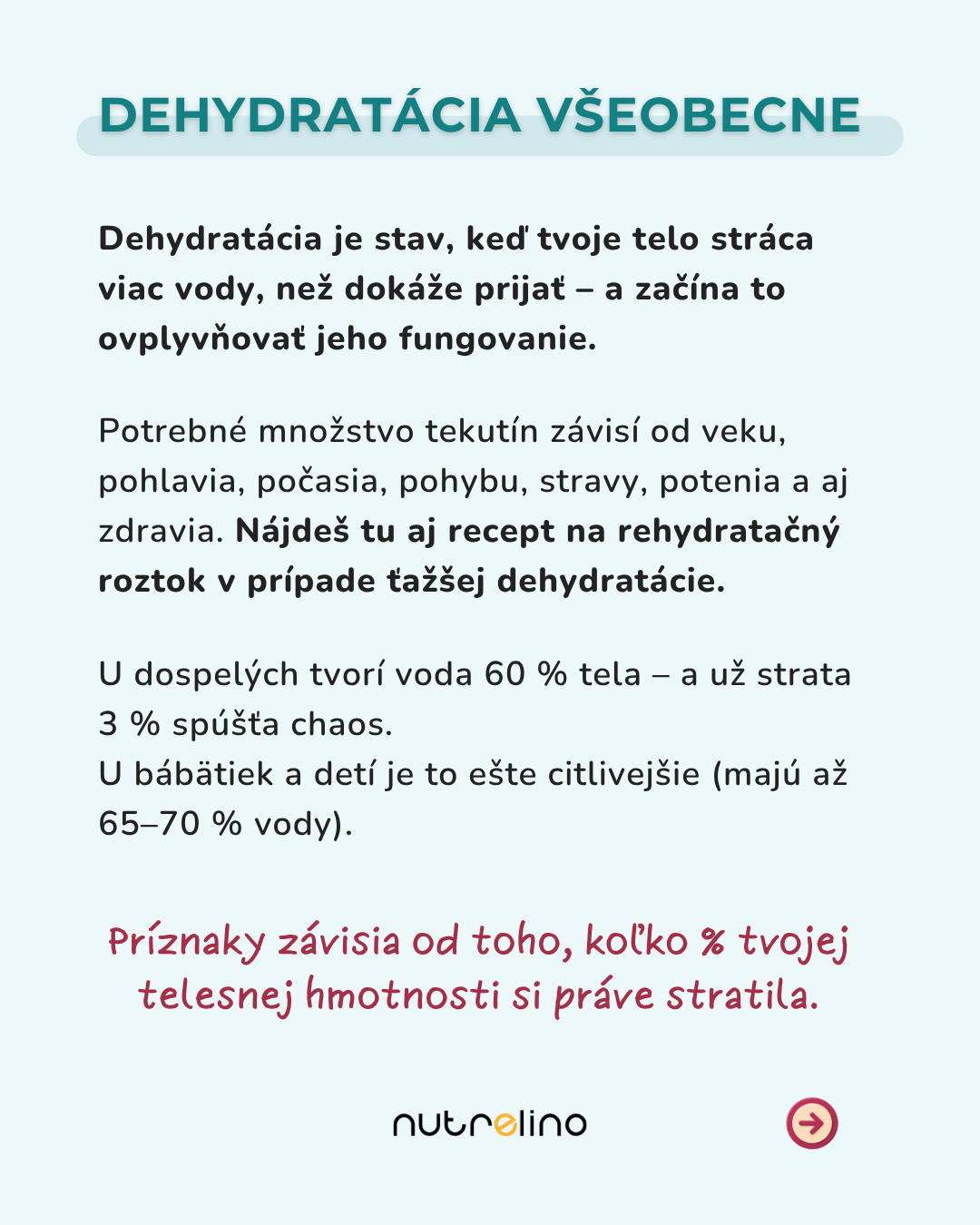 Dehydratace – jak vzniká a co ovlivňuje