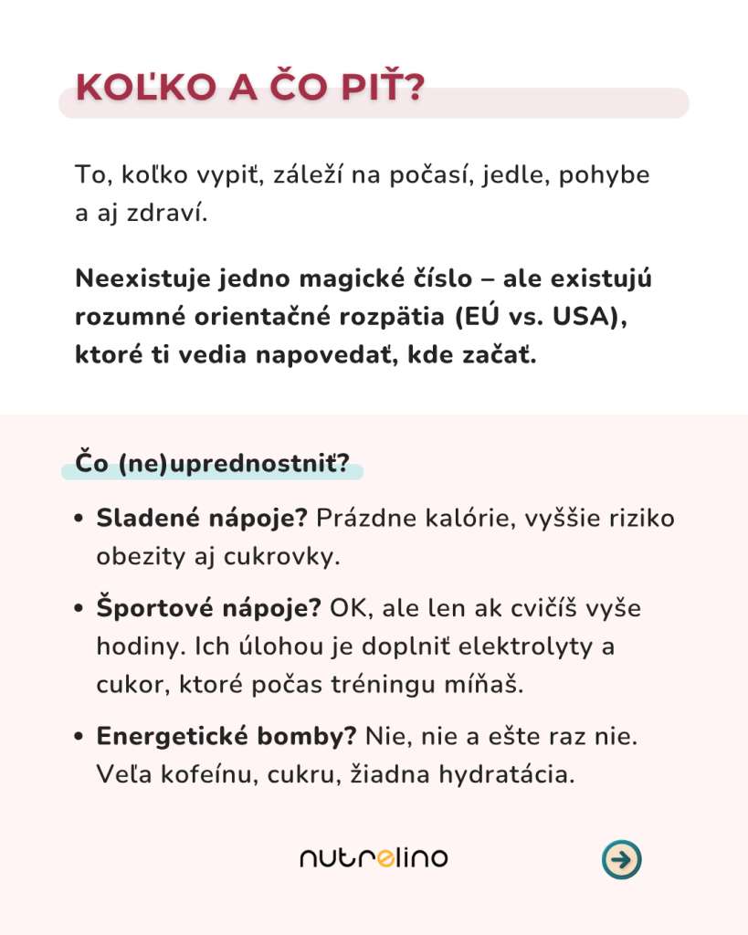 Koľko a čo piť pre správnu hydratáciu