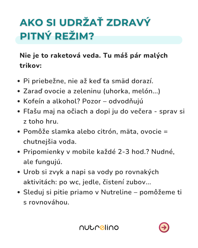 Ako si udržať zdravý pitný režim – malé triky