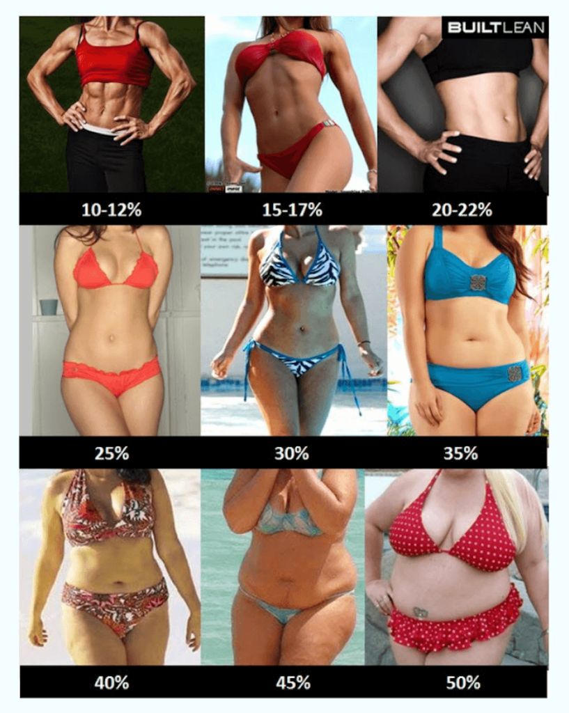 Body Awareness women % of fat